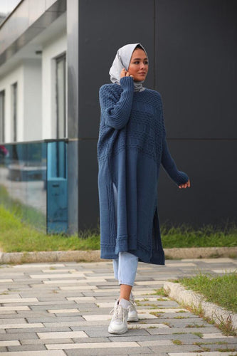 Poncho - Donkerblauw - One Size