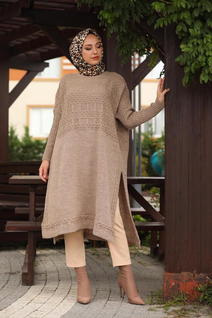 Poncho - Beige - One Size